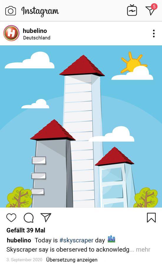 Hubelino Post Wolkenkratzertag